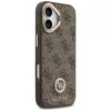 GUESS 4G Strass Logo & Big Strap Metal Buttons MagSafe-kotelo iPhone 17 - ruskea