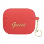GUESS AirPods Pro -kotelo punainen silikoni Charm Heart Collection
