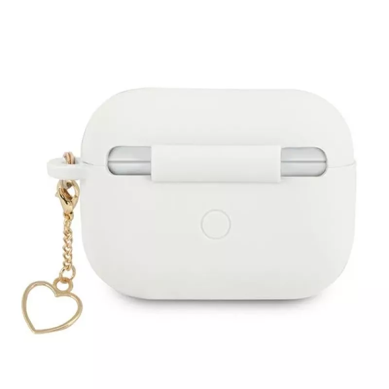 Guess GUAPLSCHSH AirPods Pro -kotelo valkoinen silikoni Charm Heart Collection