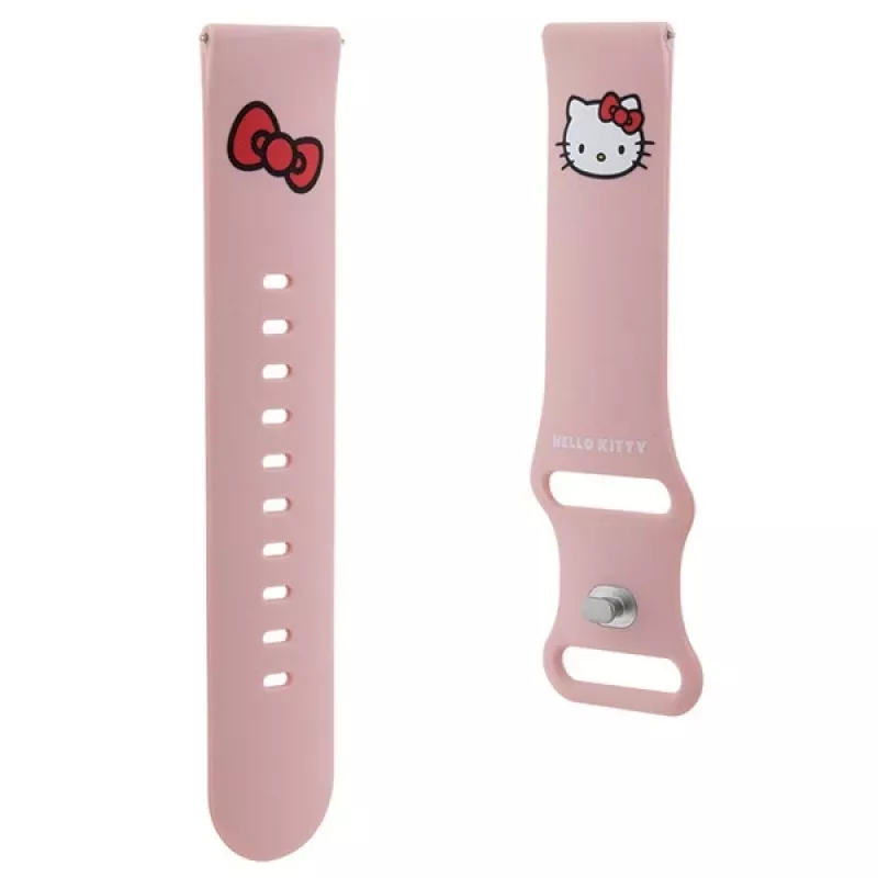 Hello Kitty yleinen silikoniranneke 22 mm pinkki Kitty-pää-kuvio