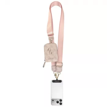 GUESS 4G Metal Logo yleinen crossbody-puhelinhihna pieni käsilaukku - pinkki