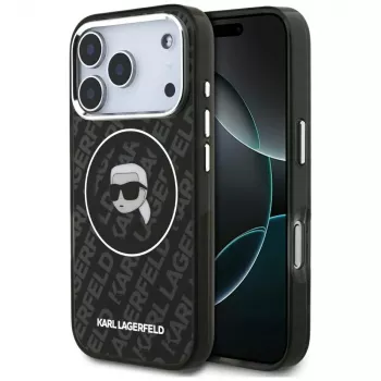Karl Lagerfeld IML Karl Head Logo MagSafe -kotelo iPhone 17 Pro Maxille musta