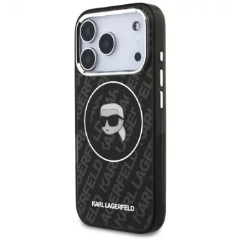 Karl Lagerfeld IML Karl Head Logo MagSafe -kotelo iPhone 17 Pro Maxille musta