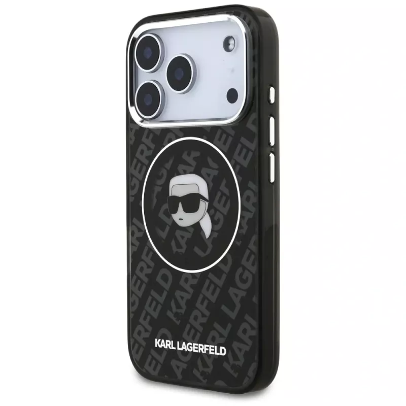 Karl Lagerfeld IML Karl Head Logo MagSafe -kotelo iPhone 17 Pro Maxille musta