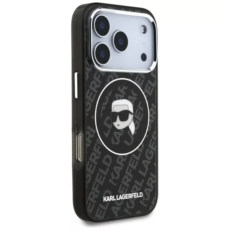 Karl Lagerfeld IML Karl Head Logo MagSafe -kotelo iPhone 17 Pro Maxille musta