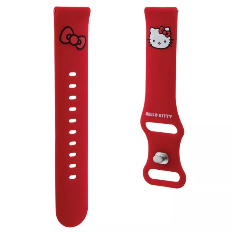 Hello Kitty yleinen silikoniranneke HKUWMSCHBLR punainen Kitty-pää 20mm