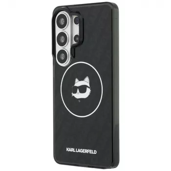 Karl Lagerfeld IML Repeated Choupette MagSafe -kotelo Samsung Galaxy S26 Ultralle, musta
