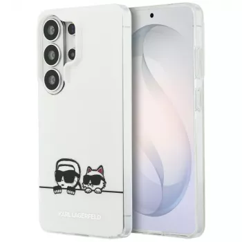 Karl Lagerfeld IML Peekaboo Karl & Choupette MagSafe -kotelo Samsung Galaxy S26 Ultralle - läpinäkyvä