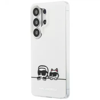 Karl Lagerfeld IML Peekaboo Karl & Choupette MagSafe -kotelo Samsung Galaxy S26 Ultralle - läpinäkyvä
