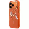 Karl Lagerfeld IML Choupettes Karl Script Logo MagSafe-kotelo iPhone 17 Pro - oranssi