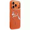 Karl Lagerfeld IML Choupettes Karl Script Logo MagSafe-kotelo iPhone 17 Pro - oranssi