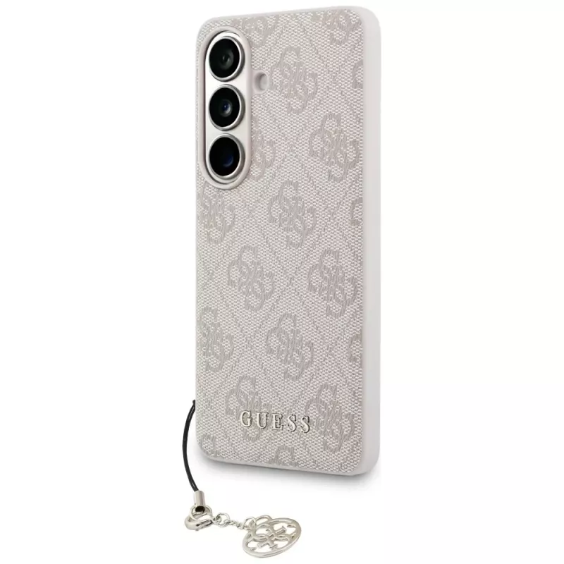 GUESS 4G Classic Logo Charm MagSafe -kotelo Samsung Galaxy S26:lle - pinkki