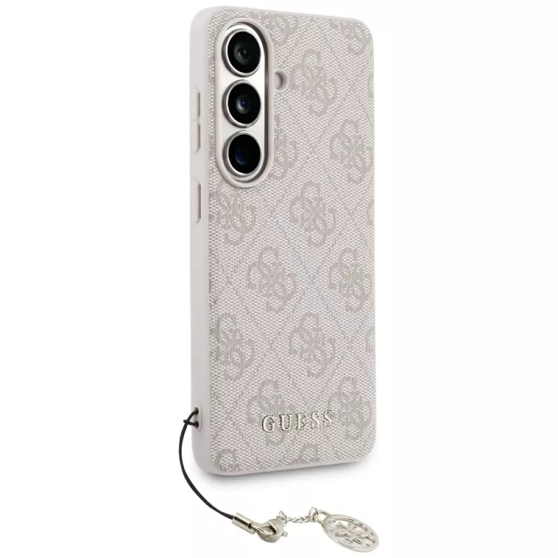 GUESS 4G Classic Logo Charm MagSafe -kotelo Samsung Galaxy S26:lle - pinkki
