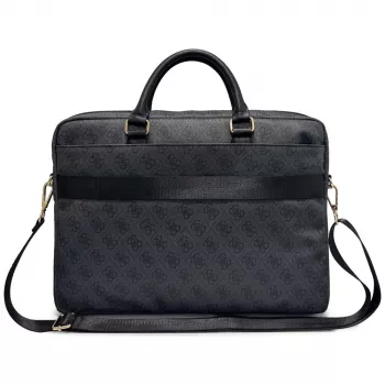 GUESS 4G Round & Classic Logos Stripe 16 tuuman kannettavatietokonelaukku musta
