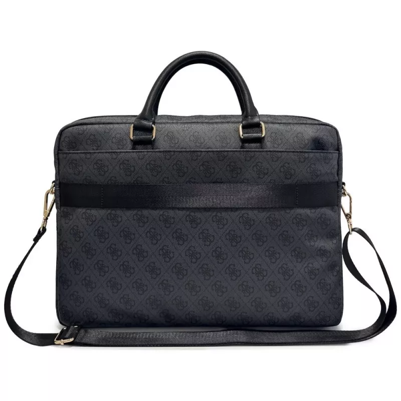 GUESS 4G Round & Classic Logos Stripe 16 tuuman kannettavatietokonelaukku musta