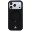 Mercedes Nahkakuori sormusjalustalla MagSafe iPhone 18 Pro / 17 Pro -puhelimelle, musta