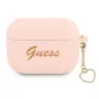 GUESS AirPods Pro kotelo pinkki silikoni Charm Heart Collection