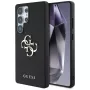 GUESS Grained Big 4G Logo Small Classic Logo kotelo Samsung Galaxy S25 Ultralle - musta