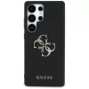 GUESS Grained Big 4G Logo Small Classic Logo kotelo Samsung Galaxy S25 Ultralle - musta