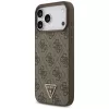 GUESS nahkainen 4G Triangle Strass MagSafe -kuori iPhone 18 Pro Max / 17 Pro Max - ruskea