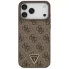 GUESS nahkainen 4G Triangle Strass MagSafe -kuori iPhone 18 Pro Max / 17 Pro Max - ruskea
