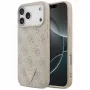 GUESS nahkainen 4G Triangle Strass MagSafe -kuori iPhone 18 Pro Max / 17 Pro Max - pinkki