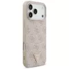 GUESS nahkainen 4G Triangle Strass MagSafe -kuori iPhone 18 Pro Max / 17 Pro Max - pinkki