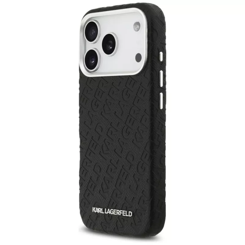 Karl Lagerfeld FW Stamped Karl MagSafe -kuori Apple iPhone 17 Pro - musta