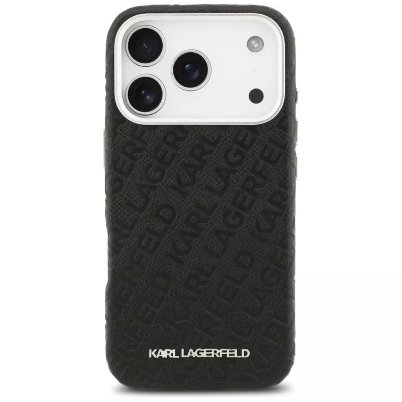 Karl Lagerfeld FW Stamped Karl MagSafe -kuori Apple iPhone 17 Pro - musta