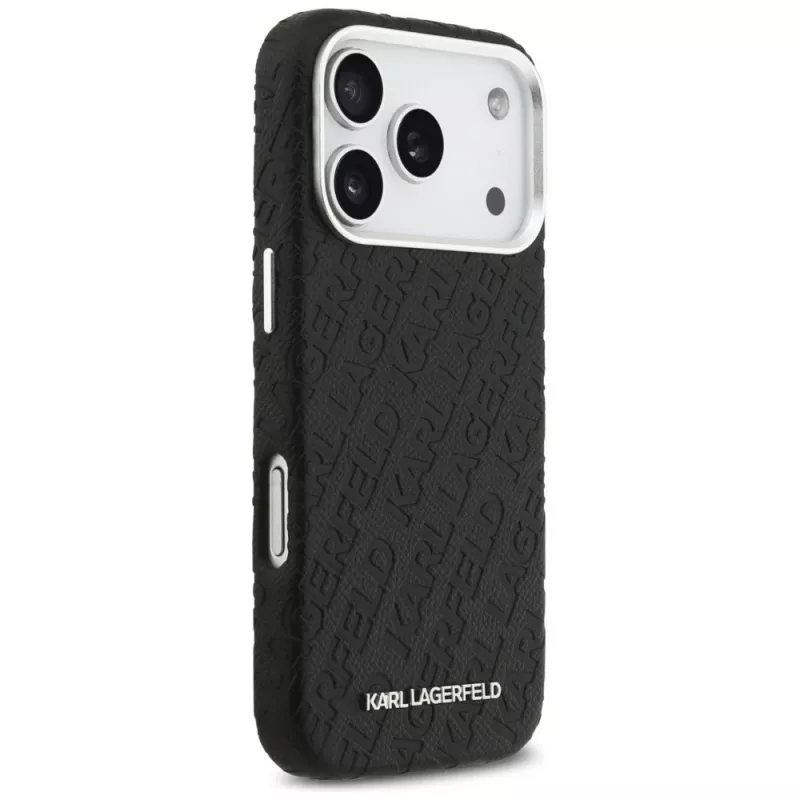 Karl Lagerfeld FW Stamped Karl MagSafe -kuori Apple iPhone 17 Pro - musta