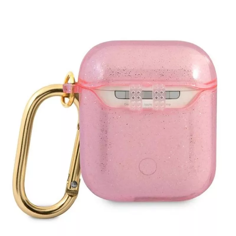 GUESS Glitter Collection suojakuori Apple AirPods 1/2 - pinkki