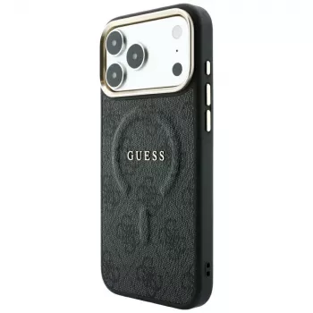 GUESS Embossed 4G Classic MagSafe -kuori iPhone 17 Pro Max / 18 Pro Max - musta