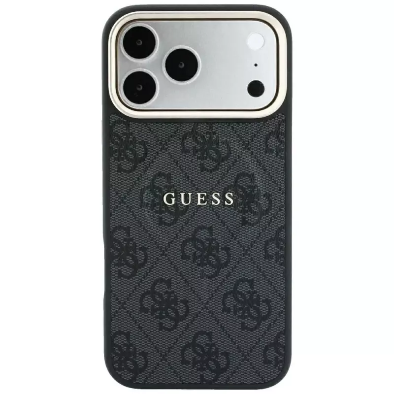 GUESS Embossed 4G Classic MagSafe -kuori iPhone 17 Pro Max / 18 Pro Max - musta