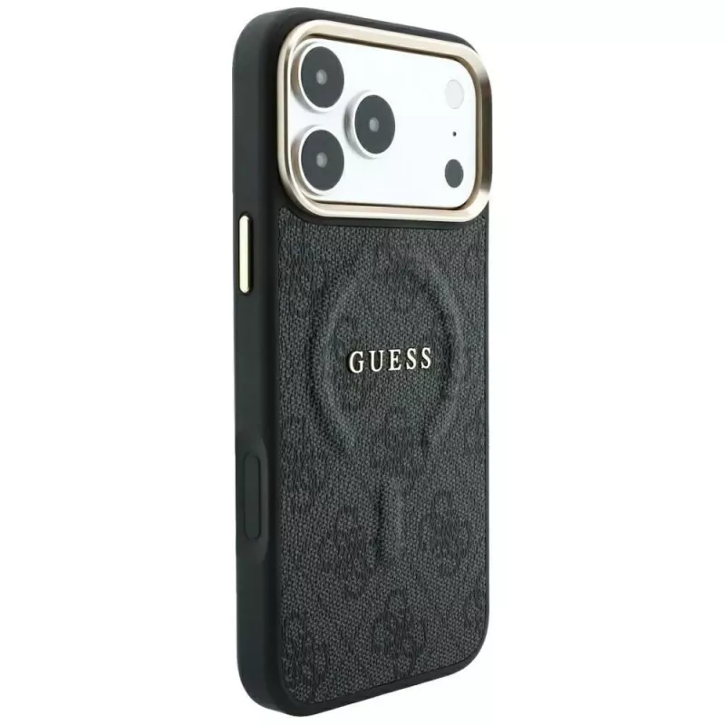 GUESS Embossed 4G Classic MagSafe -kuori iPhone 17 Pro Max / 18 Pro Max - musta