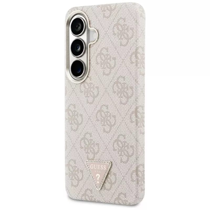 Guess 4G Triangle Logo MagSafe -kuori Samsung Galaxy S26 - pinkki