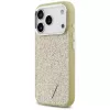 GUESS Glitter Triangle Logo MagSafe -kuori iPhone 17 Pro - kulta