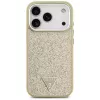 GUESS Glitter Triangle Logo MagSafe -kuori iPhone 17 Pro - kulta