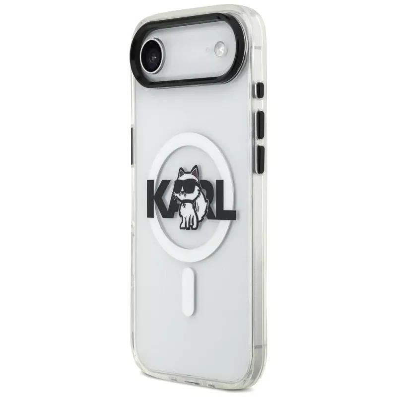 Karl Lagerfeld IML Choupette Sketch Logo MagSafe-suojakuori iPhone Air -puhelimelle, läpinäkyvä
