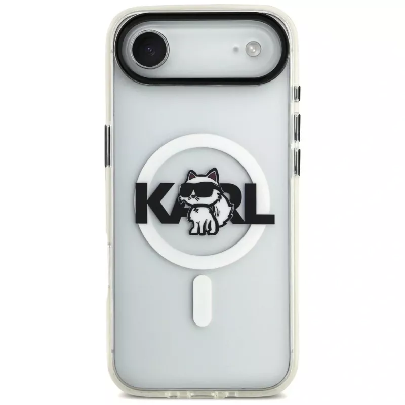 Karl Lagerfeld IML Choupette Sketch Logo MagSafe-suojakuori iPhone Air -puhelimelle, läpinäkyvä
