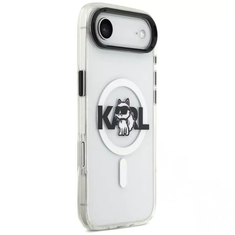 Karl Lagerfeld IML Choupette Sketch Logo MagSafe-suojakuori iPhone Air -puhelimelle, läpinäkyvä
