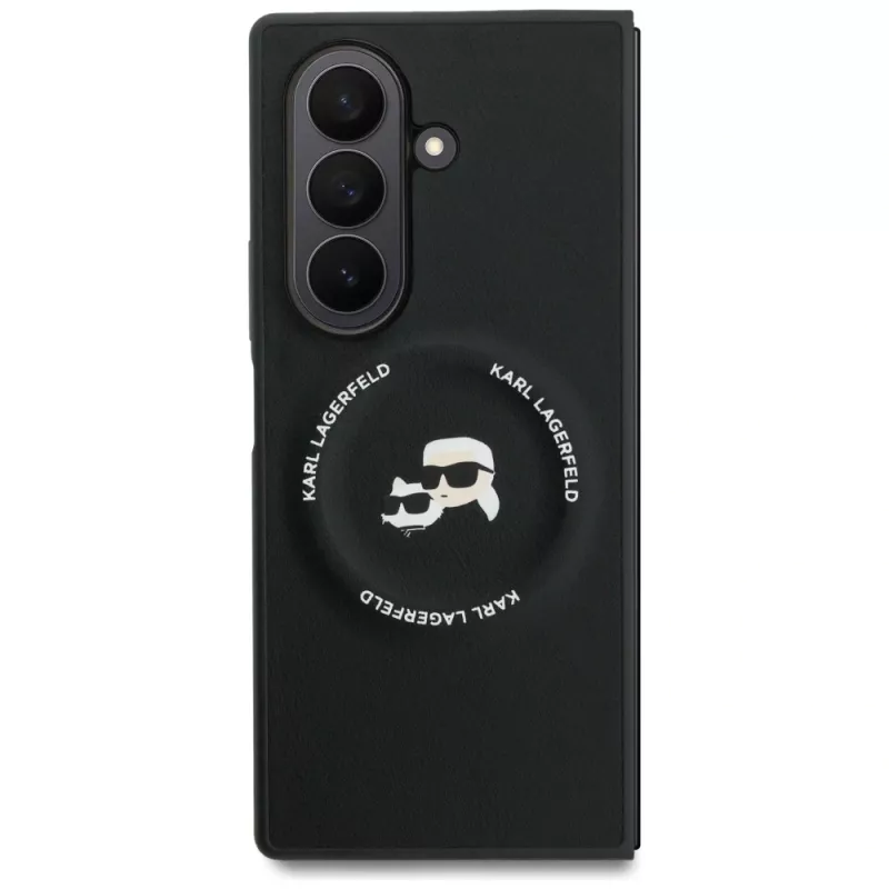 Karl Lagerfeld Karl & Choupette Logo MagSafe -kuori Samsung Galaxy Z Fold7 - musta