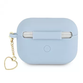 Guess GUAPLSCHSB AirPods Pro -kuori sininen silikoni Charm Heart Collection
