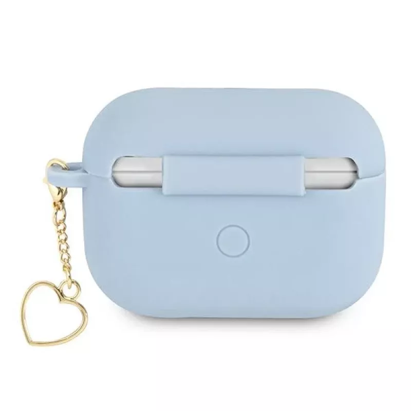 Guess GUAPLSCHSB AirPods Pro -kuori sininen silikoni Charm Heart Collection