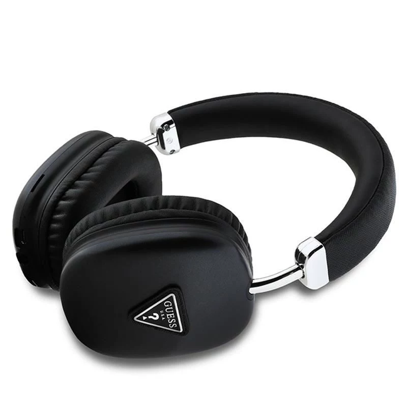 GUESS Bluetooth 5.3 over-ear-kuulokkeet metallisella kolmiologolla - musta