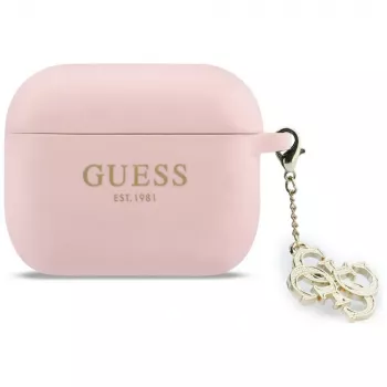 GUESS silikoni 4G Charm -kuori AirPods Pro 3, pinkki