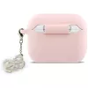 GUESS Silikoninen 4G Charm -kotelo AirPods Pro 3 -kuulokkeille, pinkki
