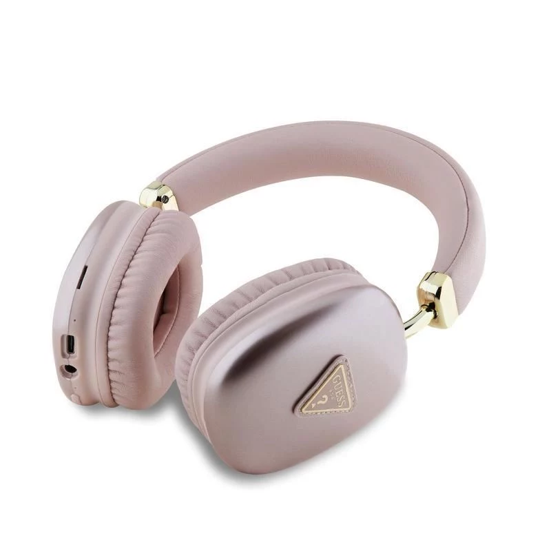 GUESS Metallic Triangle Logo On-Ear Bluetooth -kuulokkeet V5.3 pinkki
