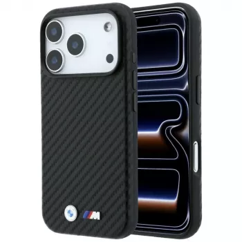 BMW M Carbon Metal Logo MagSafe-kotelo iPhone 18 Pro Max / 17 Pro Max - musta