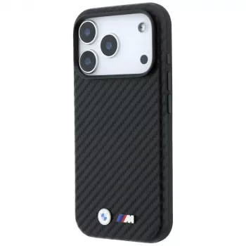 BMW M Carbon Metal Logo MagSafe-kotelo iPhone 18 Pro Max / 17 Pro Max - musta