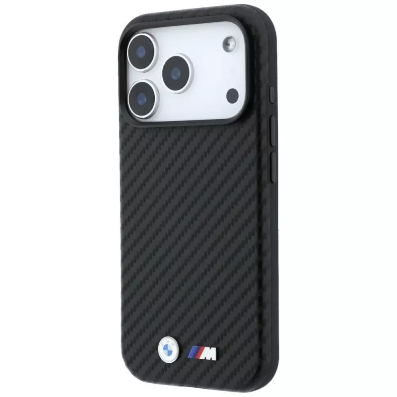 BMW M Carbon Metal Logo MagSafe-kotelo iPhone 18 Pro Max / 17 Pro Max - musta